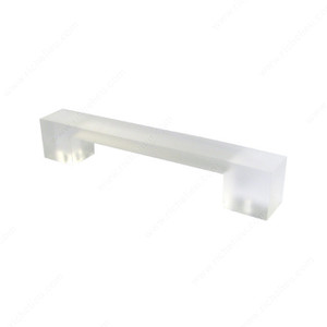 Contemporary Plastic Pull - 8361, Finish Clear Frost Contemporary Plastic Pull - 8361, Finish Clear Frost