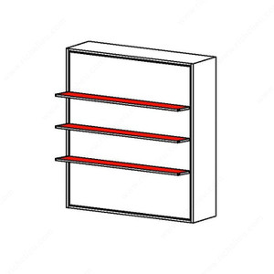 Luna - Vertical Opening Mechanism with Three Shelf, Synchronized Single Motion., Bed Size Queen (60'' x 80''), Required interior dimension - Length 1 616 mm Luna - Vertical Opening Mechanism with Three Shelf, Synchronized Single Motion., Bed Size Queen (60'' x 80''), Required interior dimension - Length 1 616 mm