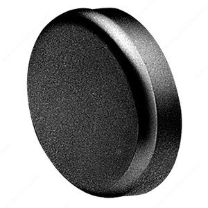 Round Cover Cap for Glass Door, Finish Black PRO-PACK 10 Round Cover Cap for Glass Door, Finish Black PRO-PACK 10