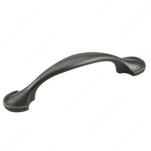 Traditional Metal Pull - 858S, Finish Matte Black PRO-PACK 2 Traditional Metal Pull - 858S, Finish Matte Black PRO-PACK 2