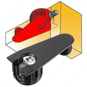 Quickfit-Expando Housing Outrigger - Top assembly only, Top assembly only, Panel Thickness 19 mm, Drilling Depth 14 mm, Quantities per case available 1250 units, Finish Black Quickfit-Expando Housing Outrigger - Top assembly only, Top assembly only, Panel Thickness 19 mm, Drilling Depth 14 mm, Quantities per case available 1250 units, Finish Black