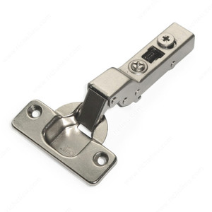 Half Overlay Hinge, 110G, Hinge with integrated damper, Screw/Nail Not Included Half Overlay Hinge, 110G, Hinge with integrated damper, Screw/Nail Not Included