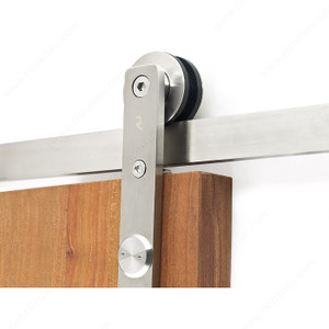 Strap Mount with Flat Bar Running Rail for Wood Doors, R- Exact, Strap Mount with Flat Bar Running Rail for Wood Doors, R- Exact,