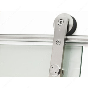 LOGO - Glass Door Wall Mount Sliding System, Strap mount with solid running rail for glass doors, LOGO - Glass Door Wall Mount Sliding System, Strap mount with solid running rail for glass doors,