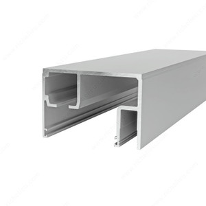 Running/Fixed Glass Track, Aluminum, Pre-Drilled, 3.5 m, Running/Fixed Glass Track, Aluminum, Pre-Drilled, 3.5 m,