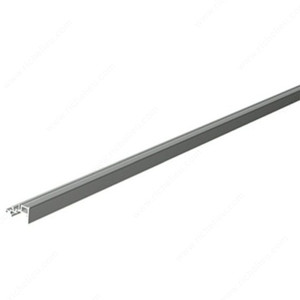 Aluminium lower rail for snap hooking system or to be screwed, Rail Length 2.4 m, Finish Stainless Steel Aluminium lower rail for snap hooking system or to be screwed, Rail Length 2.4 m, Finish Stainless Steel
