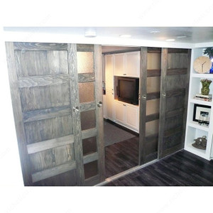 C-538 - Door Thickness: 1 3/8 in (2 1/2), Light to medium duty, Door Installation Inside Frame, Track Mounting On Ceiling Surface, Rail Length 96 in, Number of Doors 4