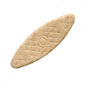 Wood Biscuit, Allows two pieces of wood to join easily., Number #0, Width - Overall Dimensions 15 mm, Length - Overall Dimensions 47 mm