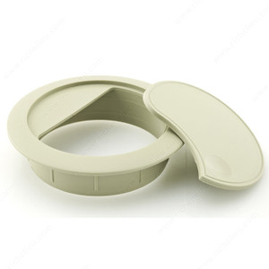 Round Cable Grommet, Bore Hole 60 mm, Finish Almond, Diameter - Overall Dimensions 75 mm, Height - Overall Dimensions 21 mm PRO-PACK 5 Round Cable Grommet, Bore Hole 60 mm, Finish Almond, Diameter - Overall Dimensions 75 mm, Height - Overall Dimensions 21 mm PRO-PACK 5