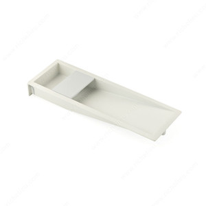 Contemporary Recessed Metal Pull - 9096, Finish White Contemporary Recessed Metal Pull - 9096, Finish White