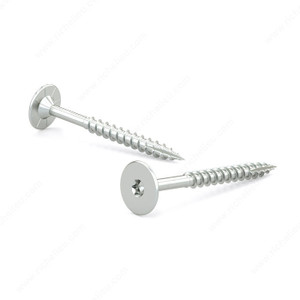 Zinc-Plated Wood Screw, PowerHead, Torx Drive, Coarse Thread, Type 17 Point, Self- drilling cabinet installation screws, Length 4 in