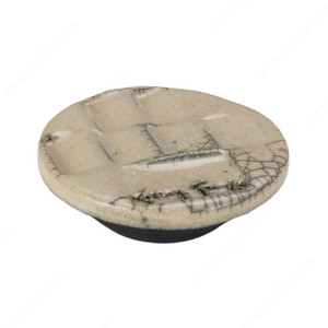Materia Viva Collection Raku Ceramic Knob - 9428, Raku Ceramic, Finish Beige / Craquele Materia Viva Collection Raku Ceramic Knob - 9428, Raku Ceramic, Finish Beige / Craquele