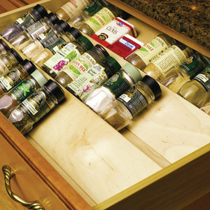 Wood Spice Divider, Width 1 524 mm, Depth 445 to 528 mm