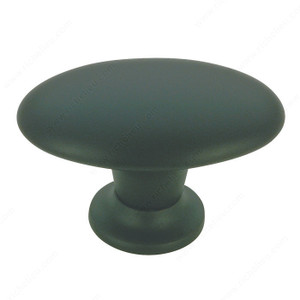 Contemporary Metal Knob - 973, Finish Matte Black, Screw/Nail M4 (Not Included)