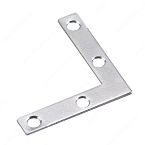 L-shaped connection plate, Width - Overall Dimensions 3/8 in, Length - Overall Dimensions 2 in L-shaped connection plate, Width - Overall Dimensions 3/8 in, Length - Overall Dimensions 2 in