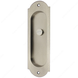 Privacy Flush Pull (Emergency Key) - Arch Style, Door Thickness 1 3/8 in, Finish Chrome