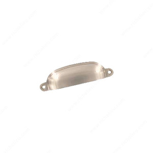 Traditional Brass Edge Pull - AAAB, Finish Satin Nickel Traditional Brass Edge Pull - AAAB, Finish Satin Nickel