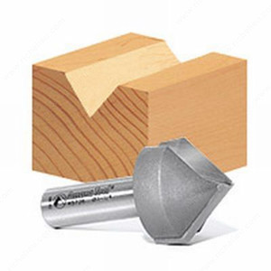60G & 90G V-Groove Bit, Cutting Diameter 1/2 in, Carbide Height (B) 5/8 in, Overall Length (L) 1 3/4 in, Blade Height (B1) 7/16 in 60G & 90G V-Groove Bit, Cutting Diameter 1/2 in, Carbide Height (B) 5/8 in, Overall Length (L) 1 3/4 in, Blade Height (B1) 7/16 in