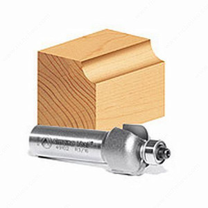 Cove Bit, Cutting Diameter 1 1/8 in, Carbide Height (B) 9/16 in, Radius 3/8 in, Overall Length (L) 2 in Cove Bit, Cutting Diameter 1 1/8 in, Carbide Height (B) 9/16 in, Radius 3/8 in, Overall Length (L) 2 in