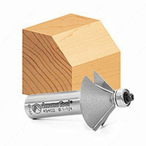 Chamfer Bit, Cutting Diameter 1 1/4 in, Shank Diameter 1/2 in, Carbide Height (B) 1/2 in, Cutting Length 5/8 in Chamfer Bit, Cutting Diameter 1 1/4 in, Shank Diameter 1/2 in, Carbide Height (B) 1/2 in, Cutting Length 5/8 in
