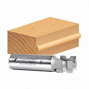 Bullnose Radius Bit, Cutting Diameter 1 1/4 in, Cutting Length 1 5/16 in, Radius 3/8 in, Overall Length (L) 2 3/4 in Bullnose Radius Bit, Cutting Diameter 1 1/4 in, Cutting Length 1 5/16 in, Radius 3/8 in, Overall Length (L) 2 3/4 in