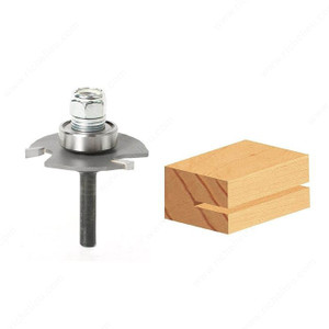 Slotting Cutter Assemblies with 1/4 Shank and Carbide Tipped - 3 Wings, Arbor Kerf (B) 5/32 in