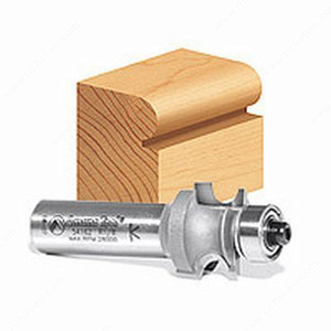 Corner Beading Bits, Cutting Diameter 1 1/8 in, Carbide Height (B) 11/16 in, Radius 3/16 in, Overall Length (L) 2 1/4 in