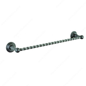 Towel Bar - Brittany Series, Finish Satin Steel, Center to Center 24 in, Length - Overall Dimensions 26 in Towel Bar - Brittany Series, Finish Satin Steel, Center to Center 24 in, Length - Overall Dimensions 26 in