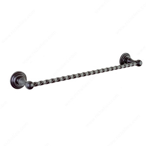 Towel Bar - Brittany Series, Finish Rust, Center to Center 24 in, Length - Overall Dimensions 26 in Towel Bar - Brittany Series, Finish Rust, Center to Center 24 in, Length - Overall Dimensions 26 in