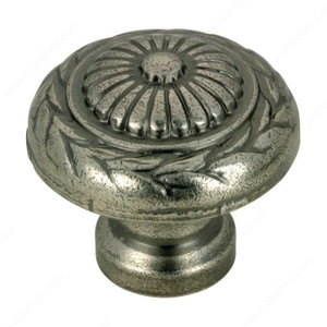 Traditional Brass Knob - 0413, Finish Pewter Traditional Brass Knob - 0413, Finish Pewter