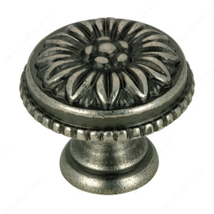 Traditional Brass Knob - 0433, Finish Pewter, Diameter - Overall Dimensions 25 mm