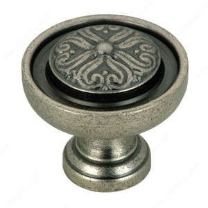 Traditional Brass Knob - 0443, Finish Pewter, Diameter - Overall Dimensions 25 mm Traditional Brass Knob - 0443, Finish Pewter, Diameter - Overall Dimensions 25 mm