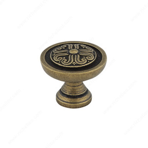 Traditional Brass Knob - 0443, Finish Antique English, Diameter - Overall Dimensions 25 mm Traditional Brass Knob - 0443, Finish Antique English, Diameter - Overall Dimensions 25 mm