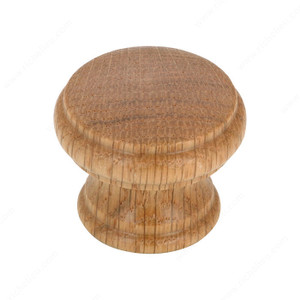 Eclectic Wood Knob - 54, Finish Oak, Natural Finish PRO-PACK 3 Eclectic Wood Knob - 54, Finish Oak, Natural Finish PRO-PACK 3