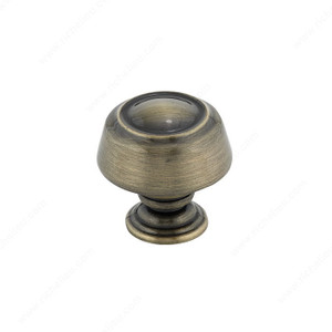 Traditional Metal Knob - 0875, Finish Antique English PRO-PACK 3 Traditional Metal Knob - 0875, Finish Antique English PRO-PACK 3