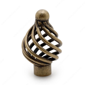 Traditional Metal Knob - 1013, Finish Antique English PRO-PACK 2