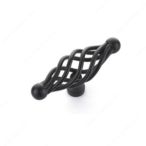 Traditional Metal Knob - 1056, Finish Matte Black, Length - Overall Dimensions 69 mm, Projection - Overall Dimensions 23 mm PRO-PACK 2 Traditional Metal Knob - 1056, Finish Matte Black, Length - Overall Dimensions 69 mm, Projection - Overall Dimensions 23 mm PRO-PACK 2