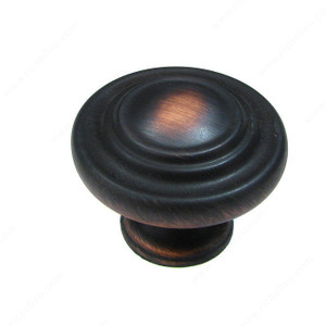 Traditional Metal Knob - 1073, Finish Brushed Oil-Rubbed Bronze, Screw/Nail 8/32 (Included) PRO-PACK 3 Traditional Metal Knob - 1073, Finish Brushed Oil-Rubbed Bronze, Screw/Nail 8/32 (Included) PRO-PACK 3