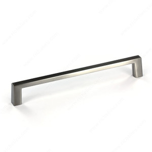 Contemporary Metal Pull - 107, Center to Center 6 in, Finish Chrome, Projection - Overall Dimensions 25 mm