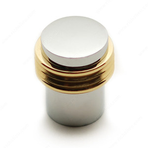 Contemporary Metal Knob - 1085, Finish Brass / Chrome Contemporary Metal Knob - 1085, Finish Brass / Chrome