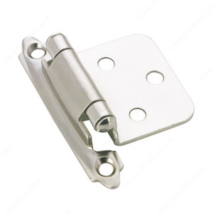 Semi-Concealed Self-Closing Hinge - 134, Finish Chrome, Finish Number 140, Type of Hinge Traditional Surface Hinge, Screw/Nail Included / #5 Screw PRO-PACK 3 Semi-Concealed Self-Closing Hinge - 134, Finish Chrome, Finish Number 140, Type of Hinge Traditional Surface Hinge, Screw/Nail Included / #5 Screw PRO-PACK 3