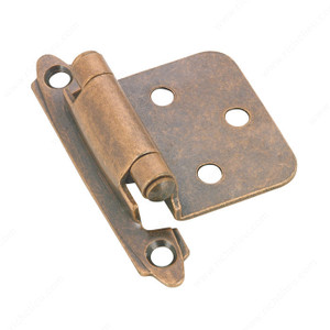 Semi-Concealed Self-Closing Hinge - 134, Finish Copper, Finish Number M41, Type of Hinge Classic, Screw/Nail Included / #5 Screw PRO-PACK 3