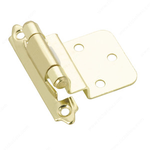 Semi-Concealed Self-Closing Hinge - 138, For 3/8" interlocked doors., Finish Brass, Finish Number 130 PRO-PACK 3 Semi-Concealed Self-Closing Hinge - 138, For 3/8" interlocked doors., Finish Brass, Finish Number 130 PRO-PACK 3
