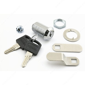 Cam Lock for Panel Thickness up to 23 mm, 90 degree opening, Key Type Keyed Different, Finish Chrome, Cam Lock - Length to Axis 40 mm, Offset Cam - Height 9.5 mm PRO-PACK 2 Cam Lock for Panel Thickness up to 23 mm, 90 degree opening, Key Type Keyed Different, Finish Chrome, Cam Lock - Length to Axis 40 mm, Offset Cam - Height 9.5 mm PRO-PACK 2