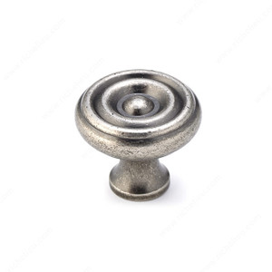 Traditional Brass Knob - 1430, Finish Pewter Traditional Brass Knob - 1430, Finish Pewter