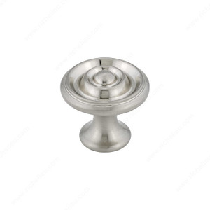 Traditional Metal Knob - 1843, Finish Brushed Nickel Traditional Metal Knob - 1843, Finish Brushed Nickel