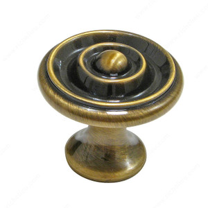 Traditional Metal Knob - 1843, Finish Antique English Traditional Metal Knob - 1843, Finish Antique English