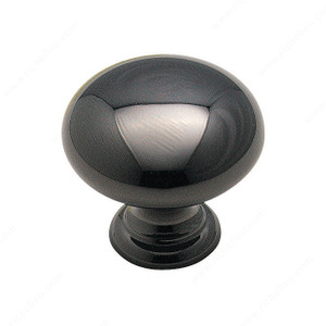 Allison Brass Knob - 1950, Finish Black Nickel, Diameter - Drilling Dimensions 1 in PRO-PACK 2