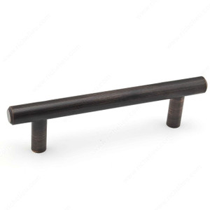 Contemporary Metal Pull - 205, RoHS compliant, Center to Center 108 mm, Finish Brushed Oil-Rubbed Bronze PRO-PACK 2
