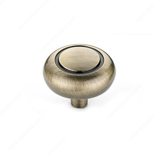Traditional Metal Knob - 209B, Finish Antique English PRO-PACK 3 Traditional Metal Knob - 209B, Finish Antique English PRO-PACK 3